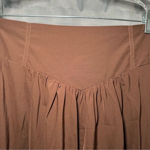 Scarlet Darkness Brown High Waist A-Line Renaissance Swing Skirt with Pockets M - Picture 4 of 16